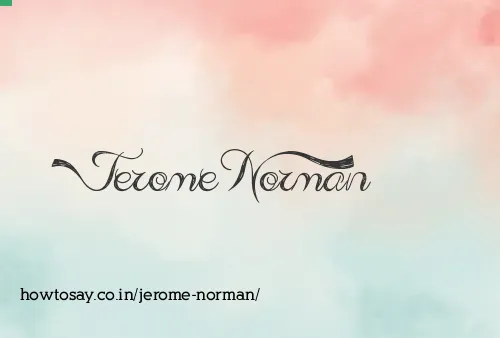 Jerome Norman