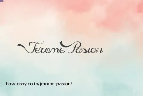 Jerome Pasion