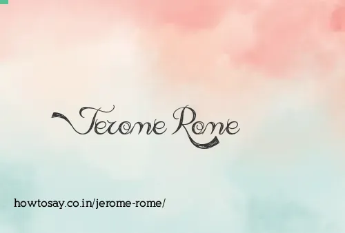 Jerome Rome