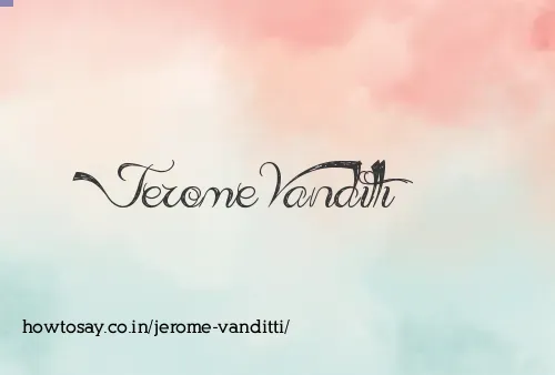 Jerome Vanditti