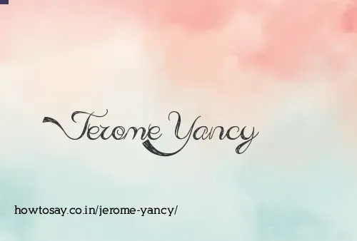 Jerome Yancy