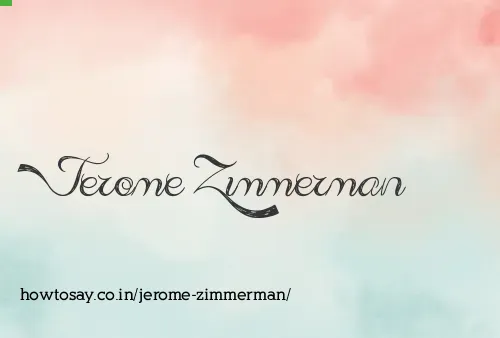 Jerome Zimmerman