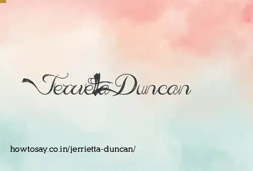 Jerrietta Duncan
