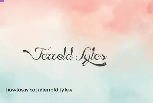 Jerrold Lyles