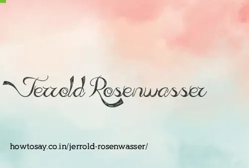 Jerrold Rosenwasser
