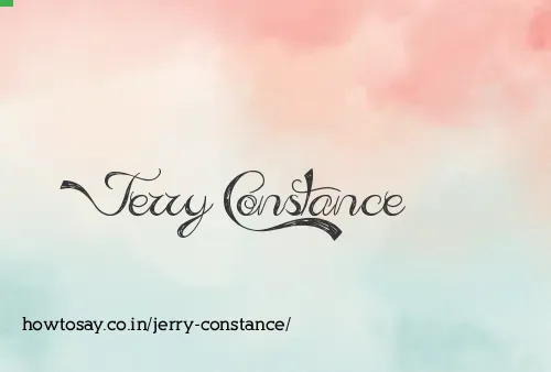Jerry Constance