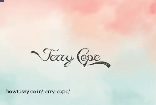 Jerry Cope