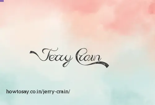 Jerry Crain