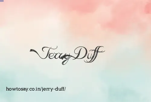 Jerry Duff