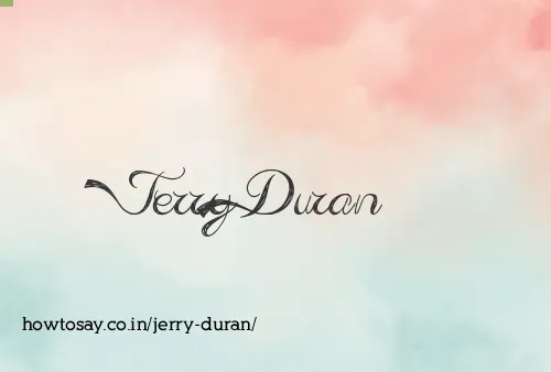 Jerry Duran
