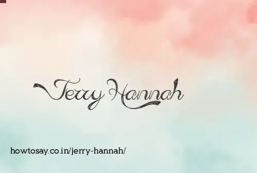 Jerry Hannah