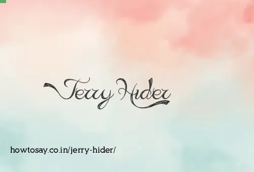 Jerry Hider