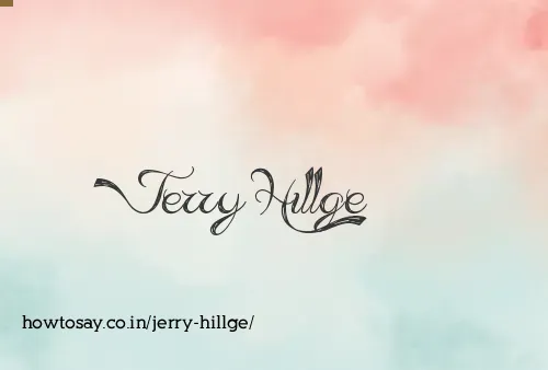 Jerry Hillge