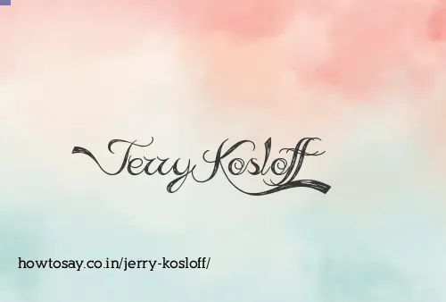 Jerry Kosloff