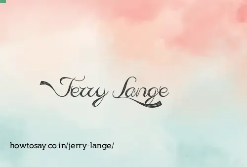 Jerry Lange