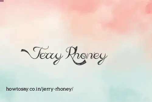 Jerry Rhoney
