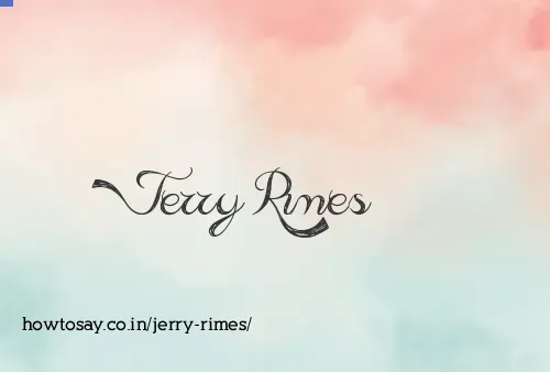 Jerry Rimes