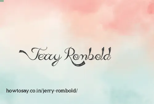 Jerry Rombold