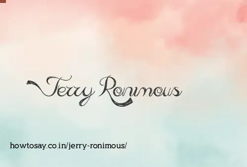 Jerry Ronimous