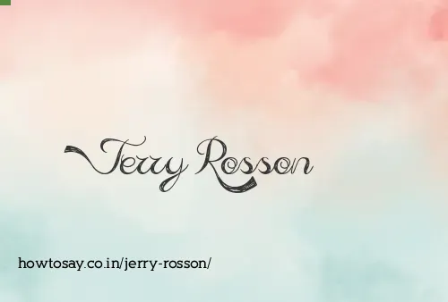 Jerry Rosson
