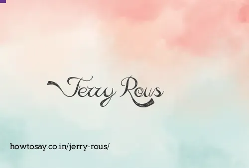 Jerry Rous