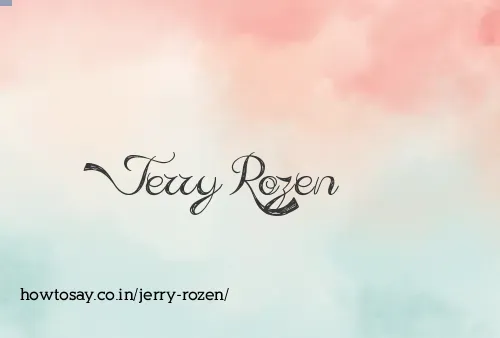 Jerry Rozen