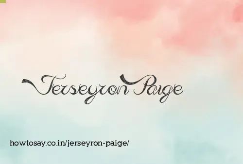 Jerseyron Paige