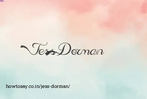 Jess Dorman