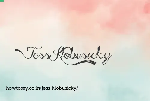 Jess Klobusicky