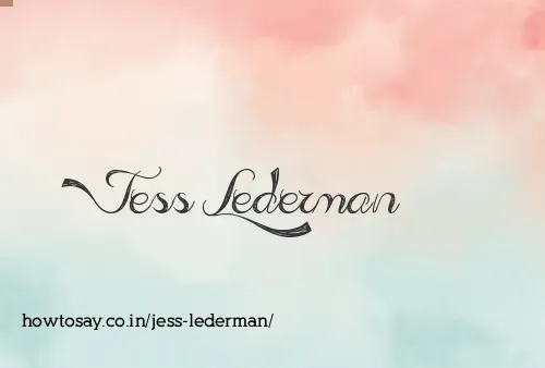 Jess Lederman