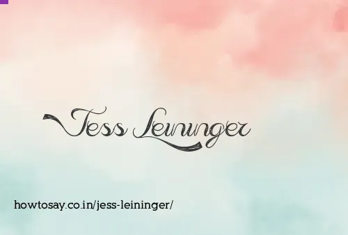 Jess Leininger