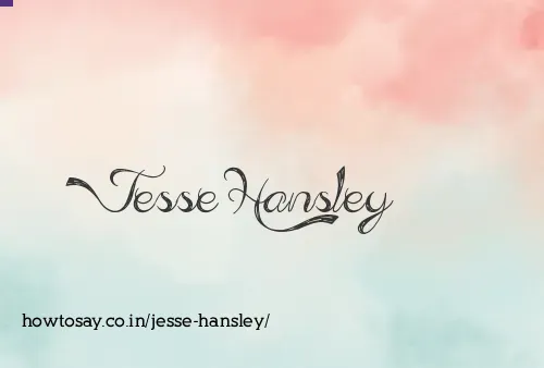 Jesse Hansley