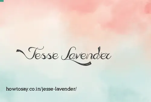 Jesse Lavender