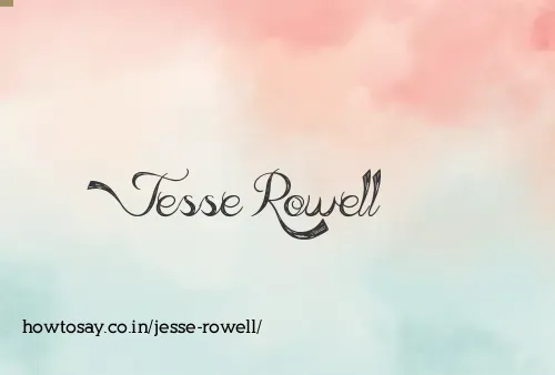 Jesse Rowell