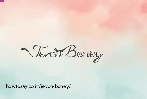 Jevon Boney