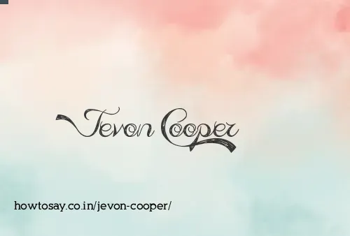 Jevon Cooper