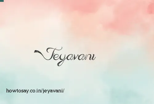 Jeyavani