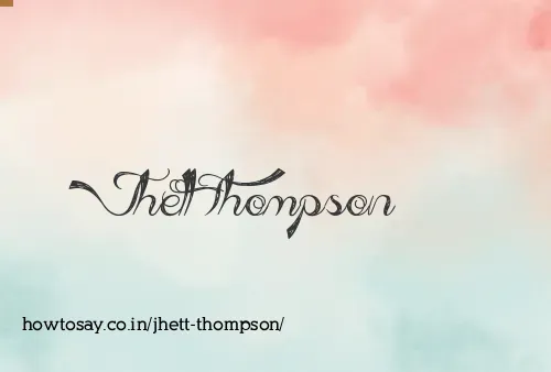 Jhett Thompson