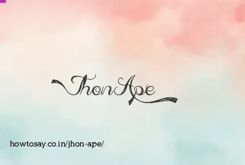 Jhon Ape