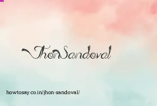 Jhon Sandoval