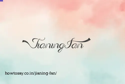 Jianing Fan