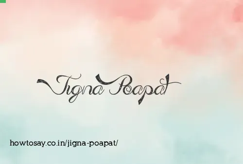 Jigna Poapat