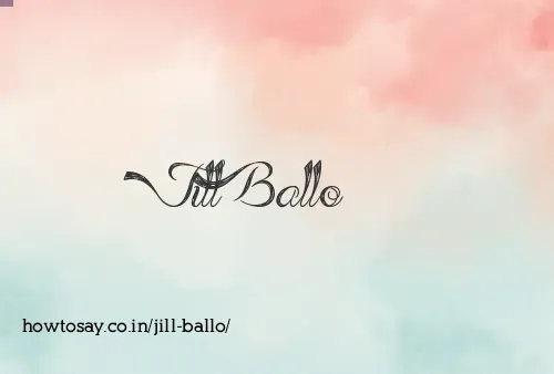 Jill Ballo