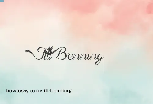 Jill Benning