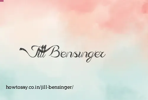Jill Bensinger