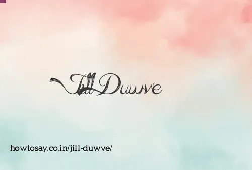 Jill Duwve
