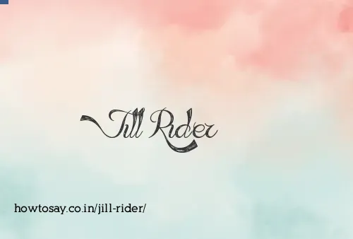 Jill Rider