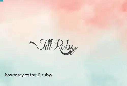 Jill Ruby