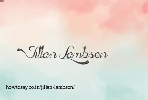 Jillan Lambson