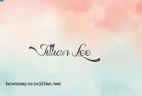 Jillian Lee